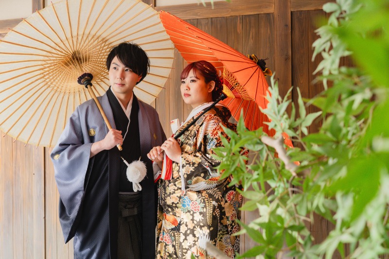 和傘でクールに