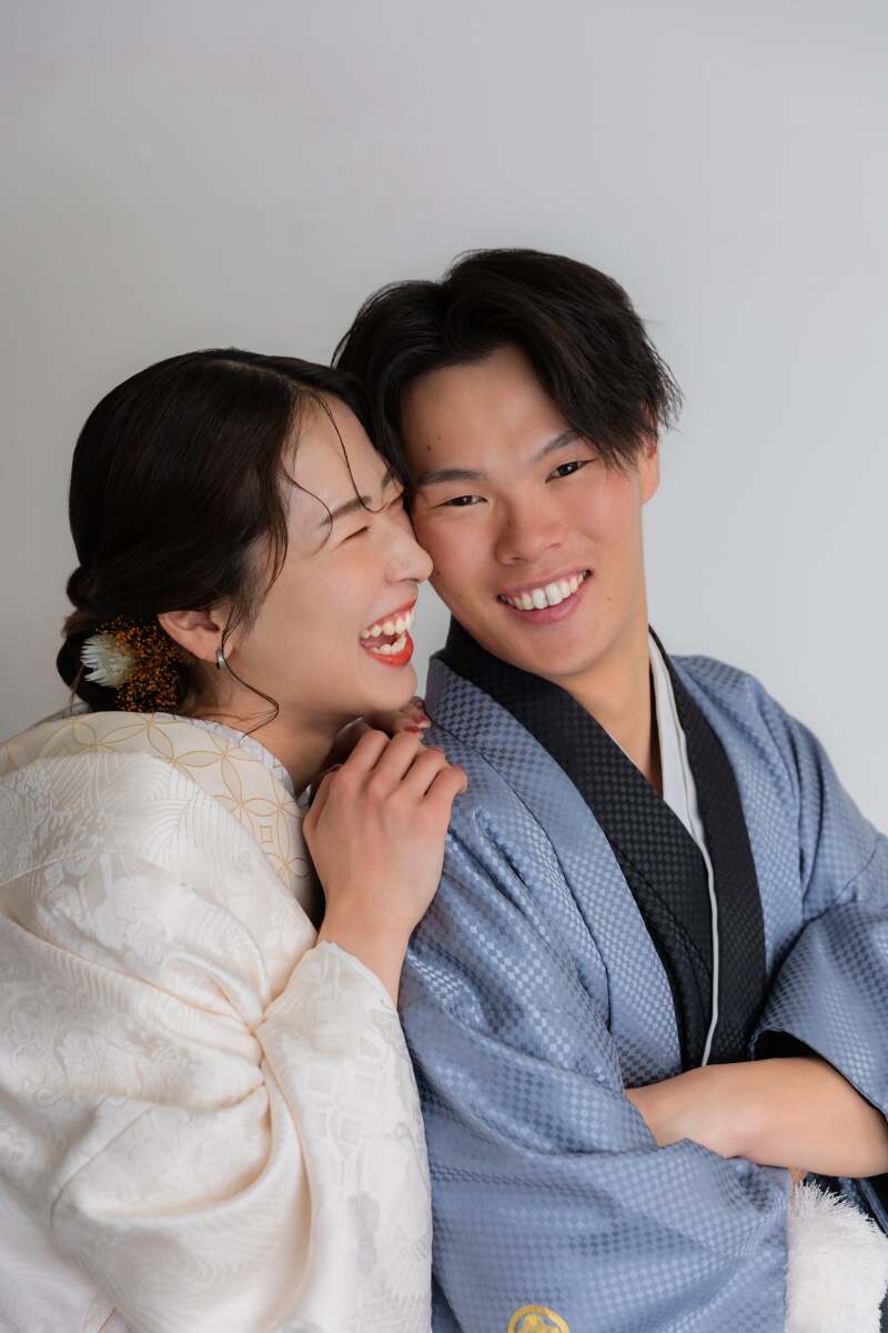 屋内庭園スタジオと私服での撮影