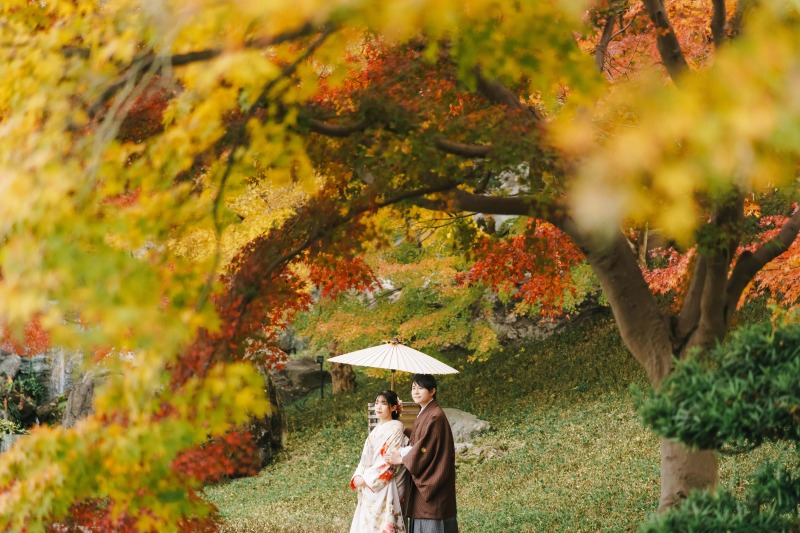 和傘を使ったカットも