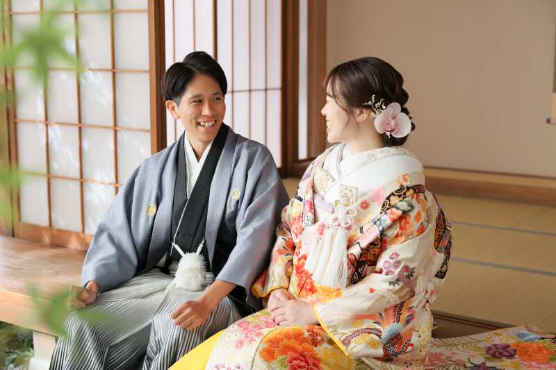 縁側でおしゃべり