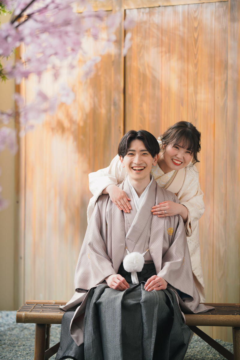 桜をあしらって