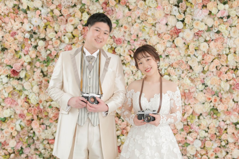 持ち込みのカメラを持って