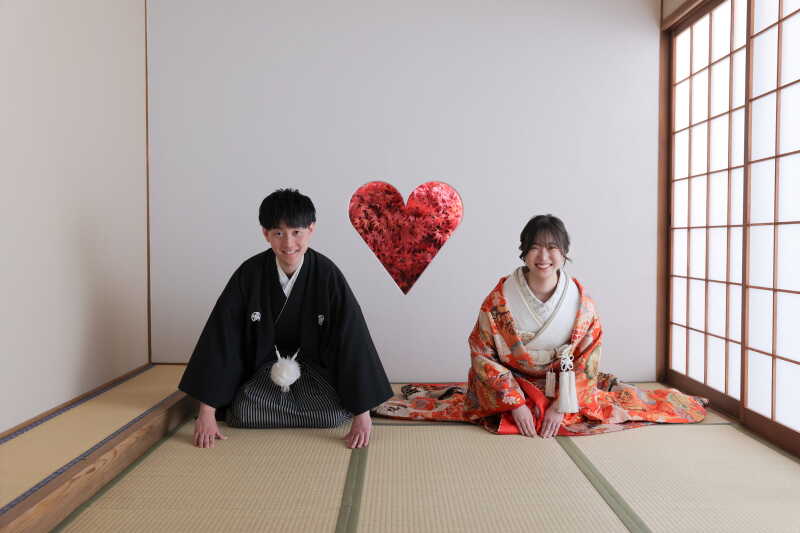 お茶室でお辞儀ショット!