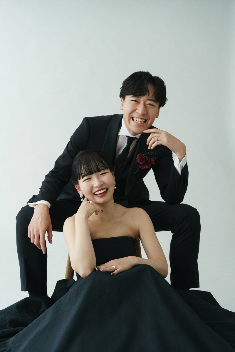 洋装スタジオでの撮影