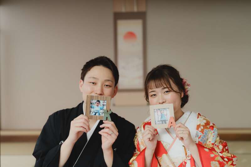 屋内庭園スタジオでの撮影