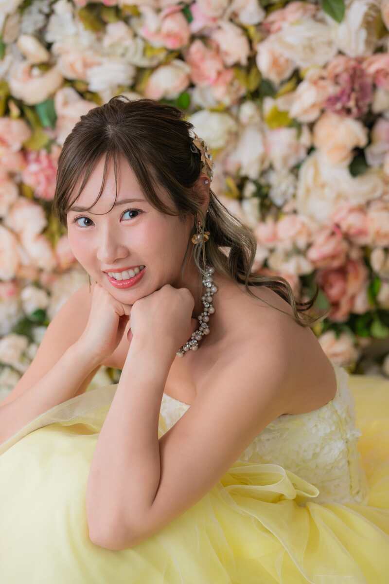 お花に囲まれて