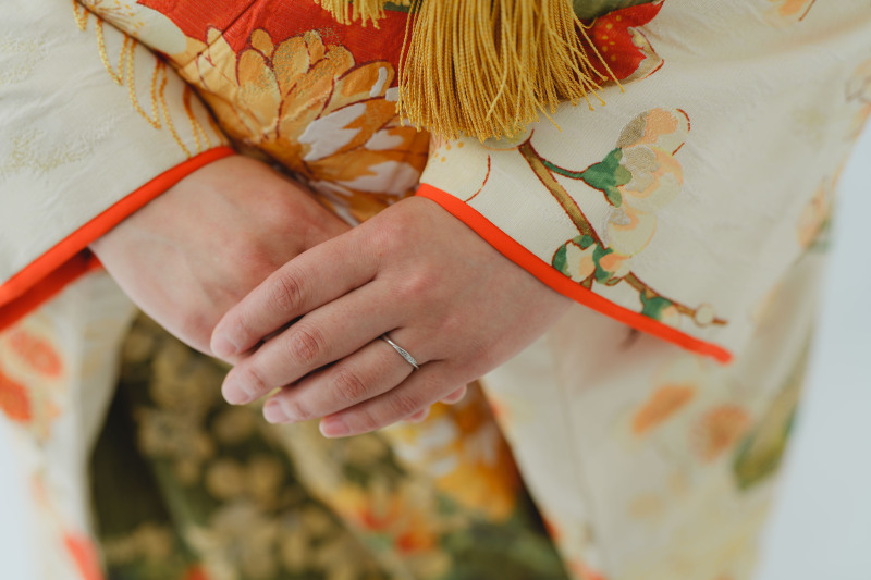 ご新婦様のお手元も。