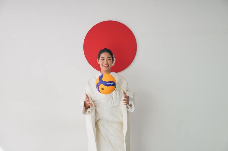 お持ち込みの小物たちを持って。