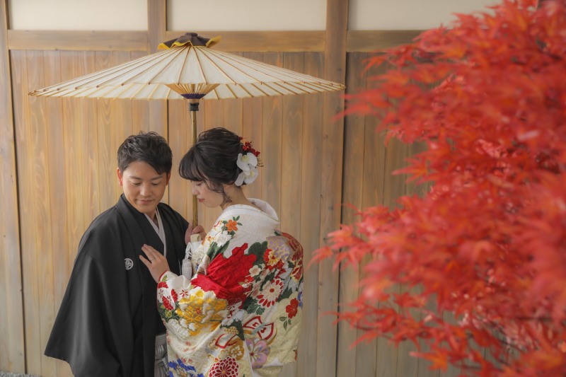 和装でも四季を感じる撮影が可能ですよ！