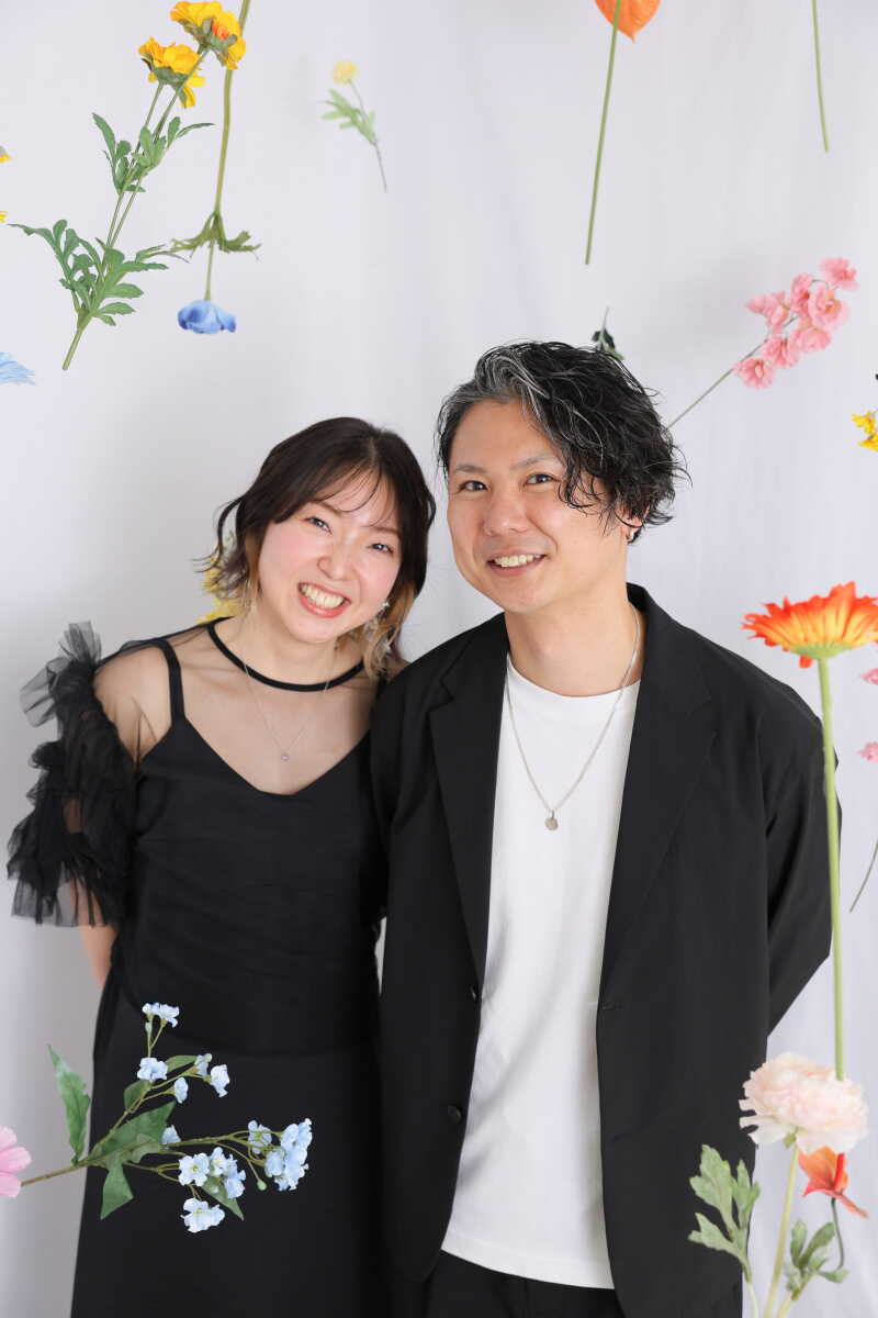 お花に囲まれて