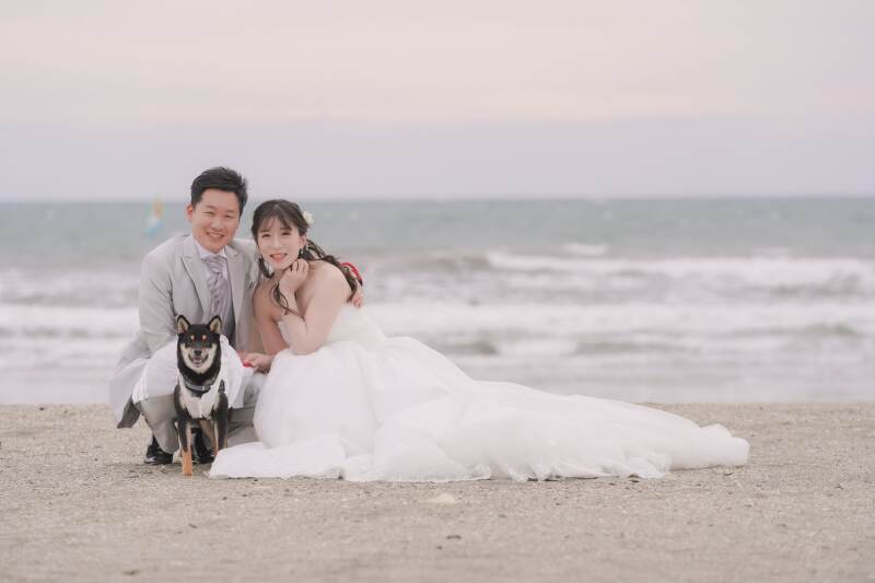 新婦様のドレスふわっと