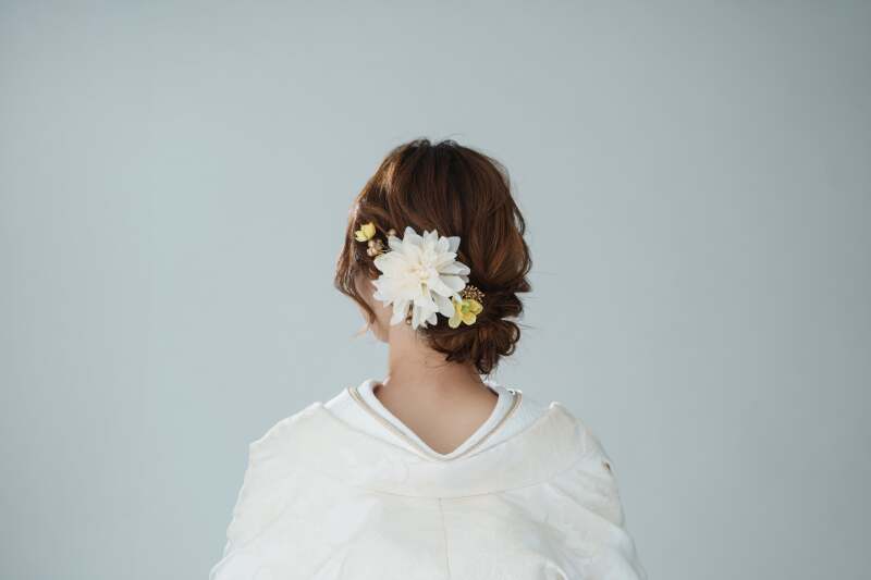 ヘアアレンジ&髪飾りも綺麗に