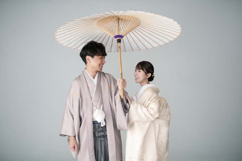 和傘を使った一枚