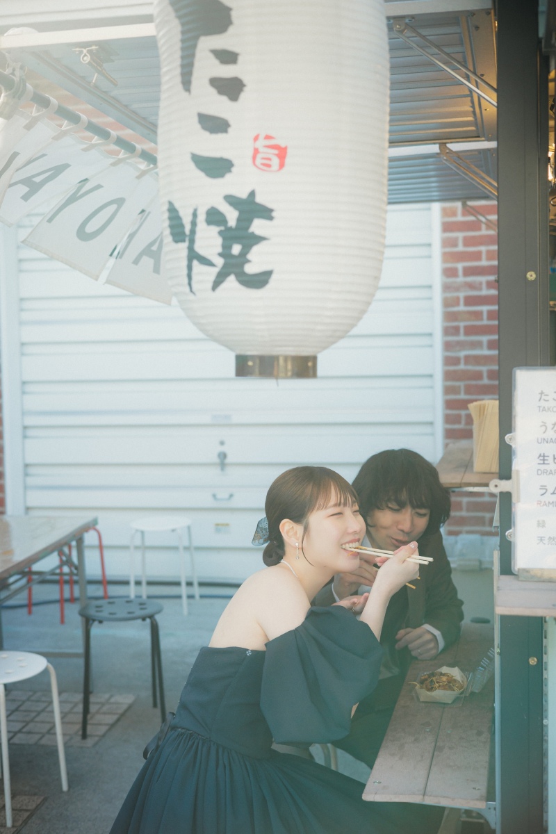 たこ焼き屋さんで！