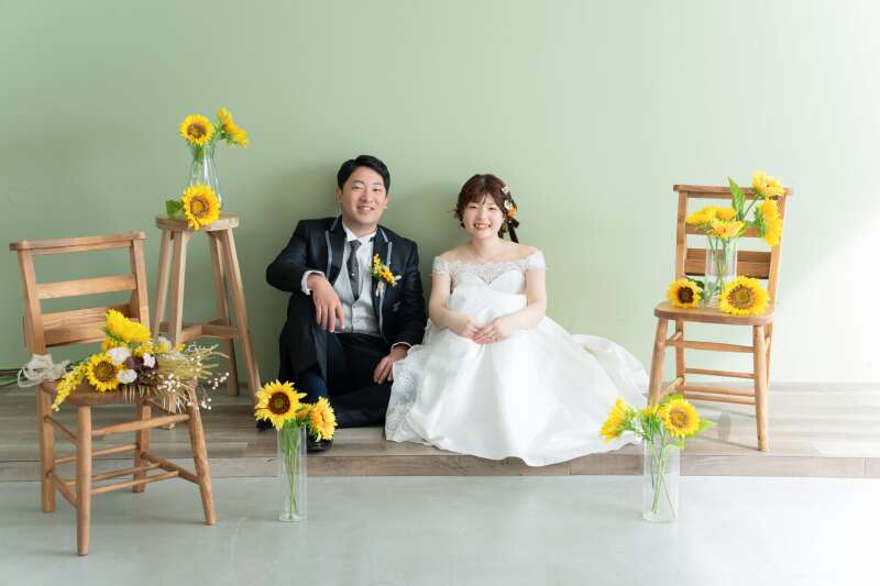 ひまわりと一緒に！