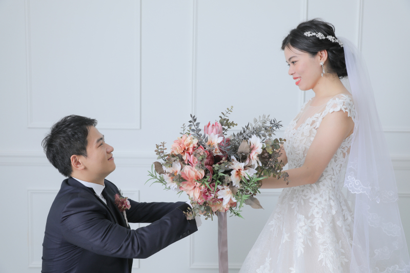 ブーケを持って〜