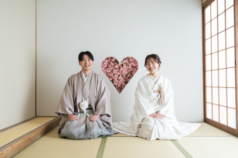 ハートの猪目窓