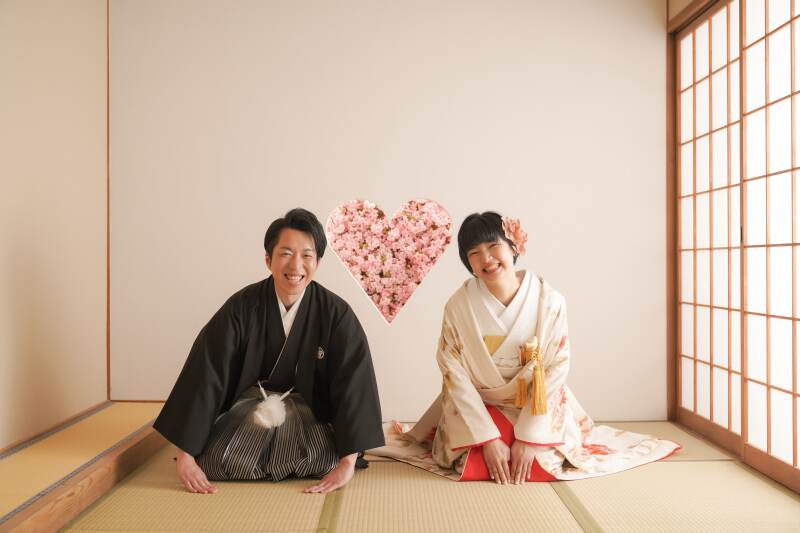 和装に着替えて