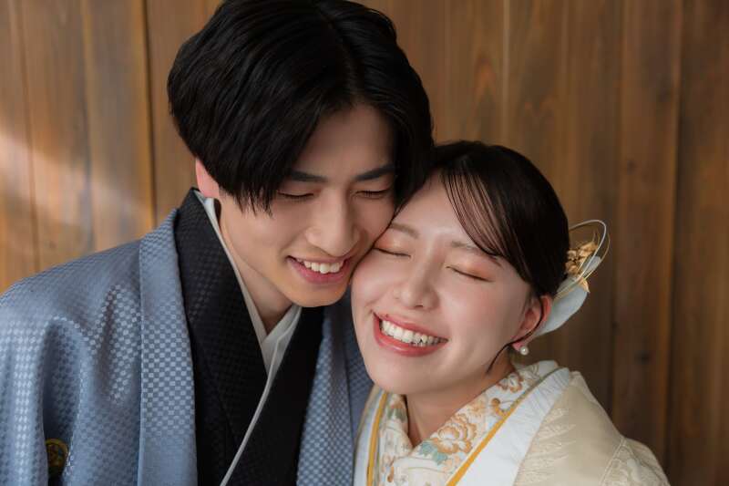 お顔をくっつけて