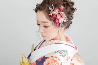 ドライフラワー髪飾り