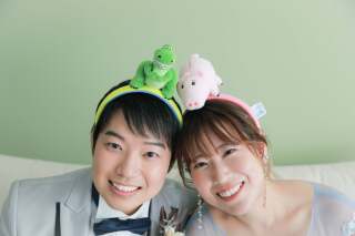 カチューシャをお持ち込みくださったお二人。頭をくっつける姿がとっても可愛かったです。