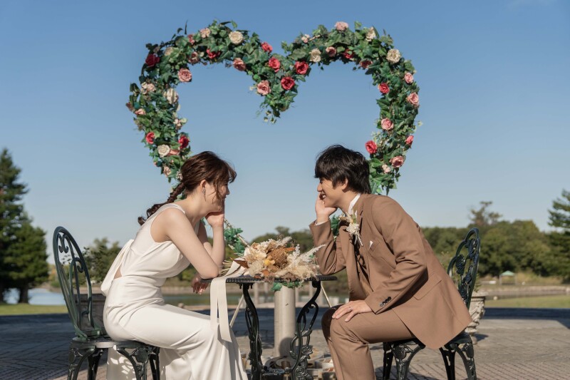 ハートオブジェの撮影スポット