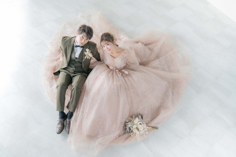 「ドレスの前撮りで真似したい！」