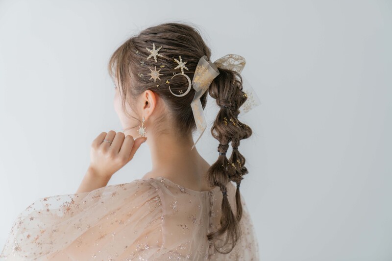 ヘアセットと指輪のお写真♪