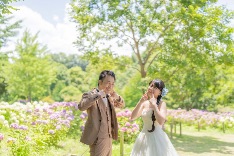 ニッコリポーズの撮影前に…