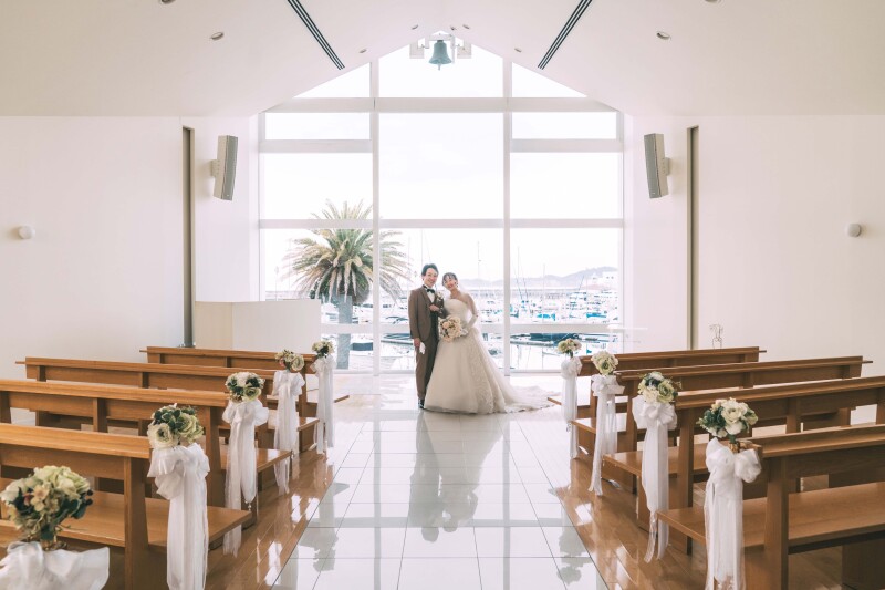 開放的なチャペルで