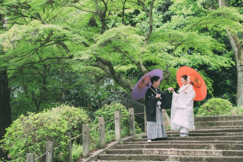 和傘を使ったショット･:*