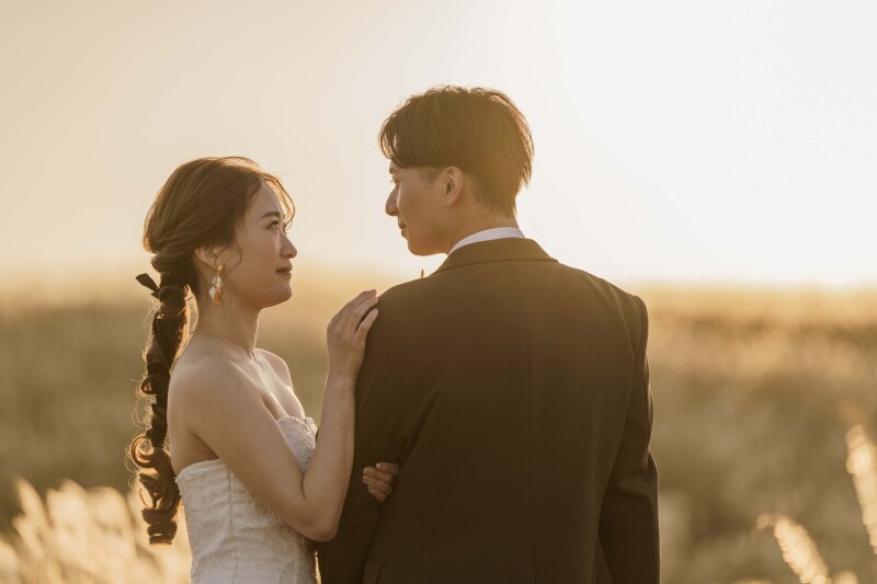 見つめ合うおふたり