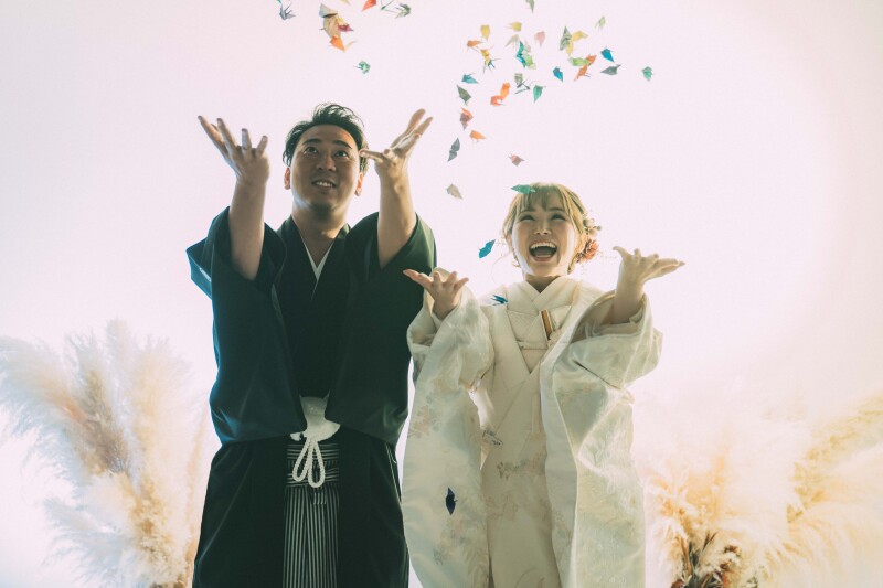 折り鶴シャワー