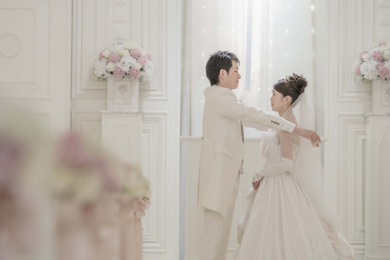 ベールアップのシーンも