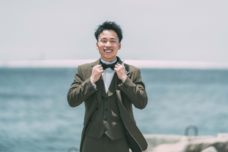 新郎さまのソロカットも