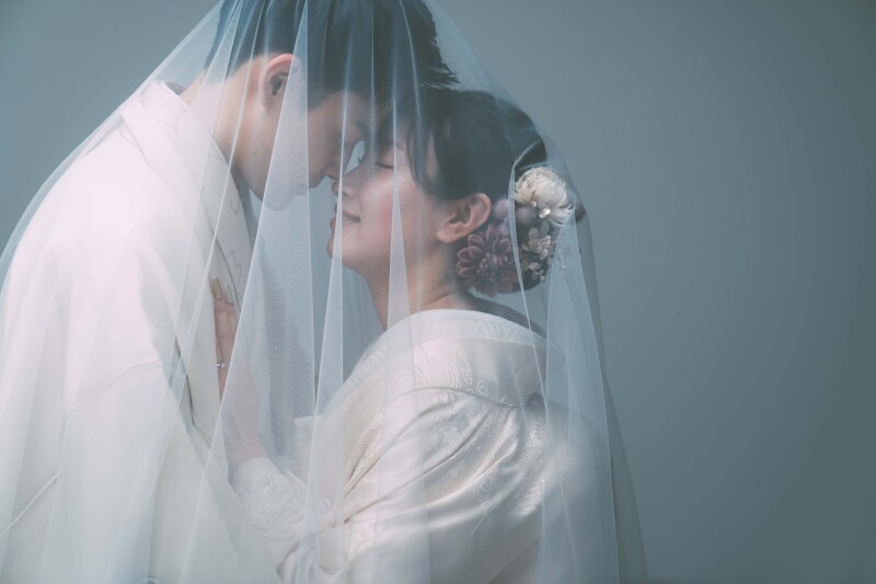 ベールを使ったショット