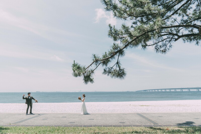 仲良くキャッチボール