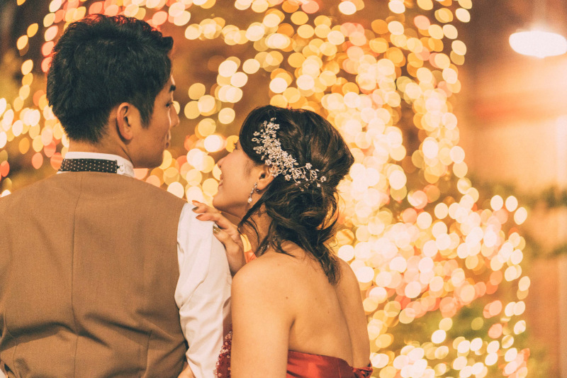 イルミネーションを眺めながら