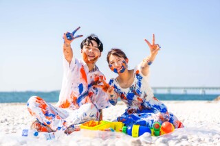 スタジオ+私服ロケでペイント