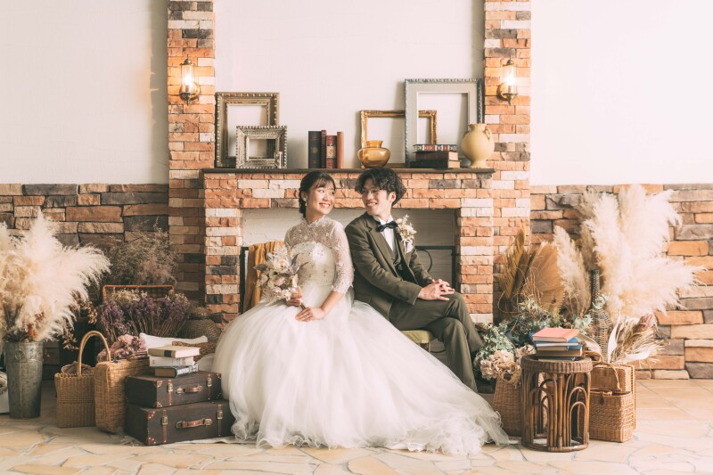 洋装に着替えてスタジオフォト♪