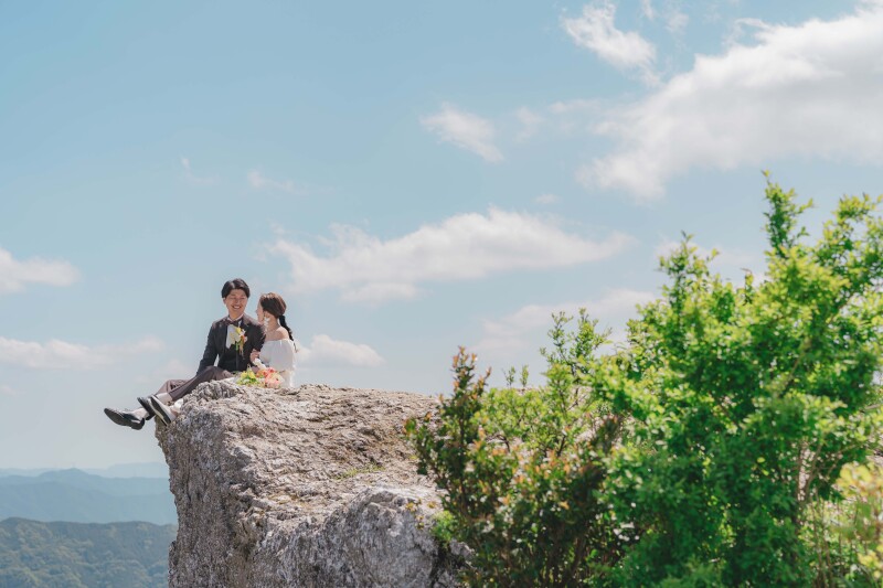 山頂に座って♪