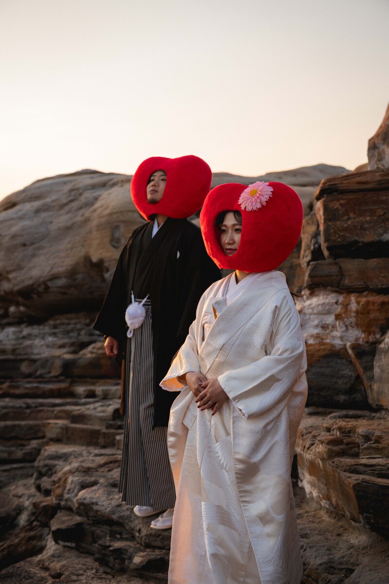 ご友人手作りの被り物