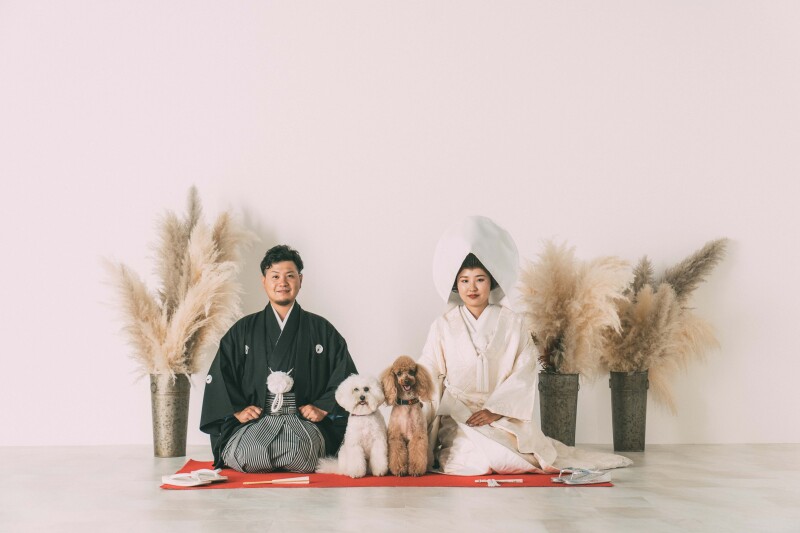 正座ショットWithワンちゃん