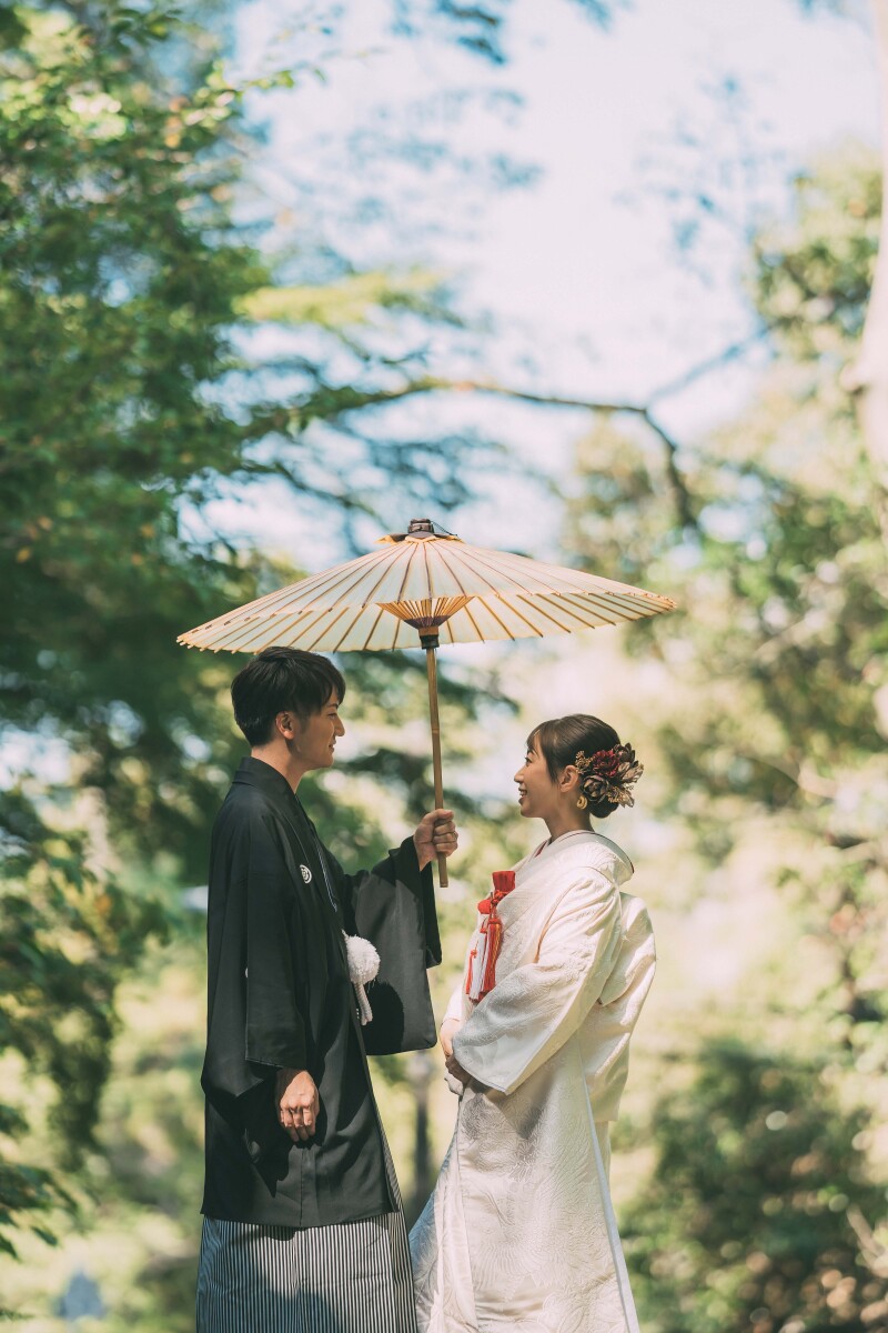 番傘を使ったショット