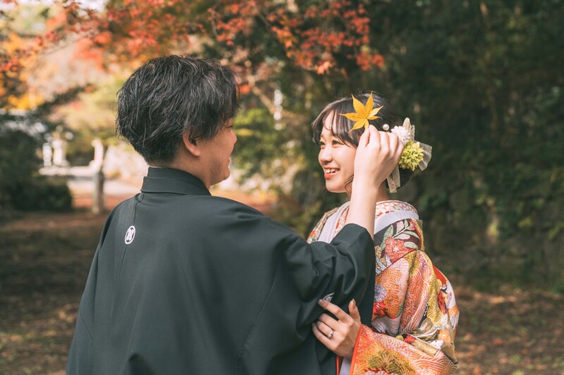 紅葉の髪飾り