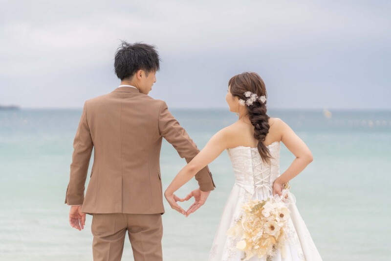 二人で作る♡のマーク