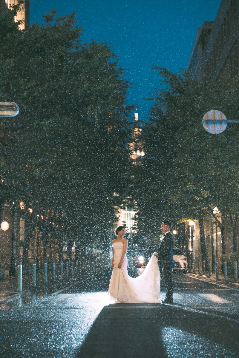 土砂降りの中での1枚