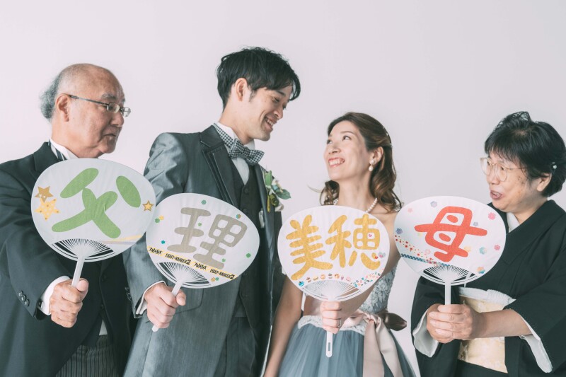 新婦さまの手作りアイテムと一緒に