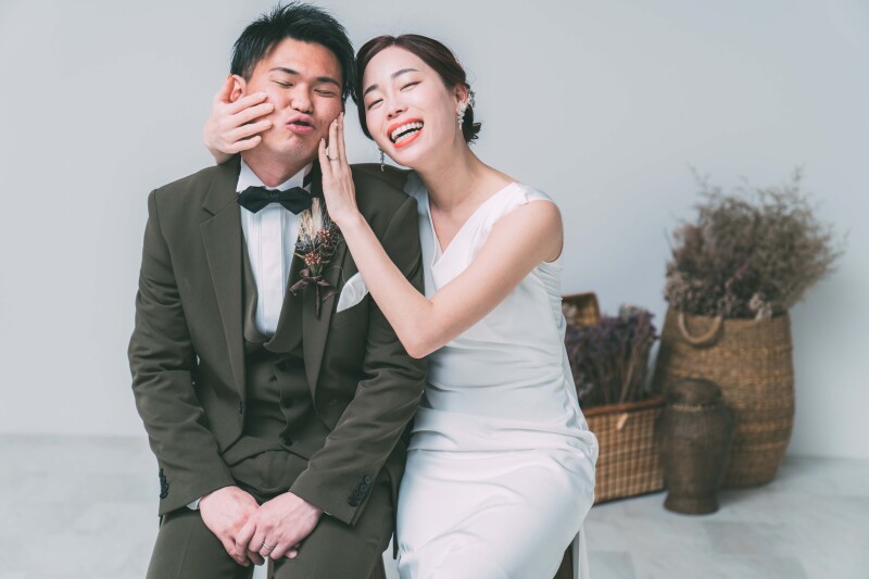 ふたりらしいポージング