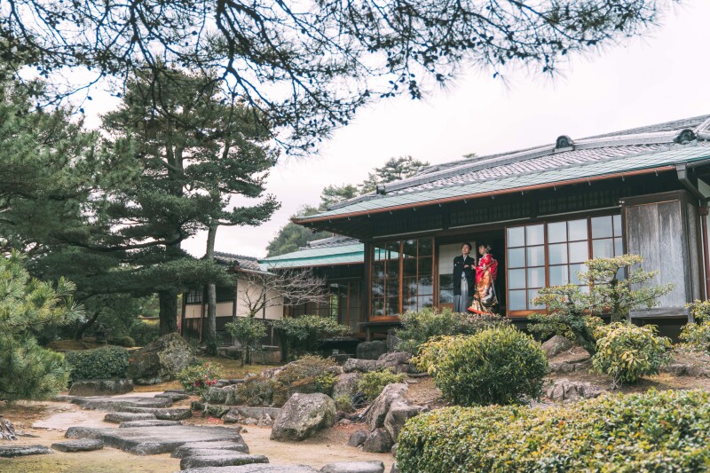 まずは温山荘園で和装ロケSTART!!